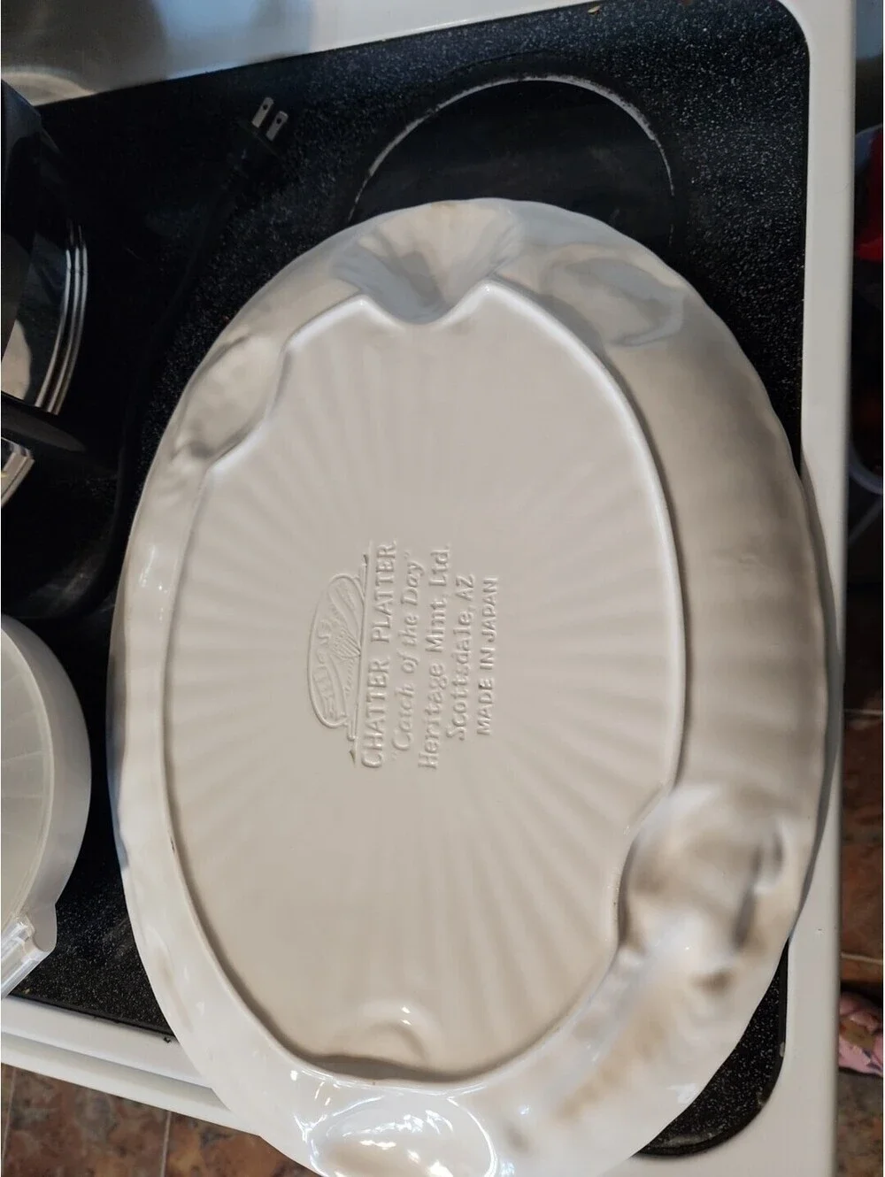 Vintage Large Oval Seafood Platter Made In Japan!